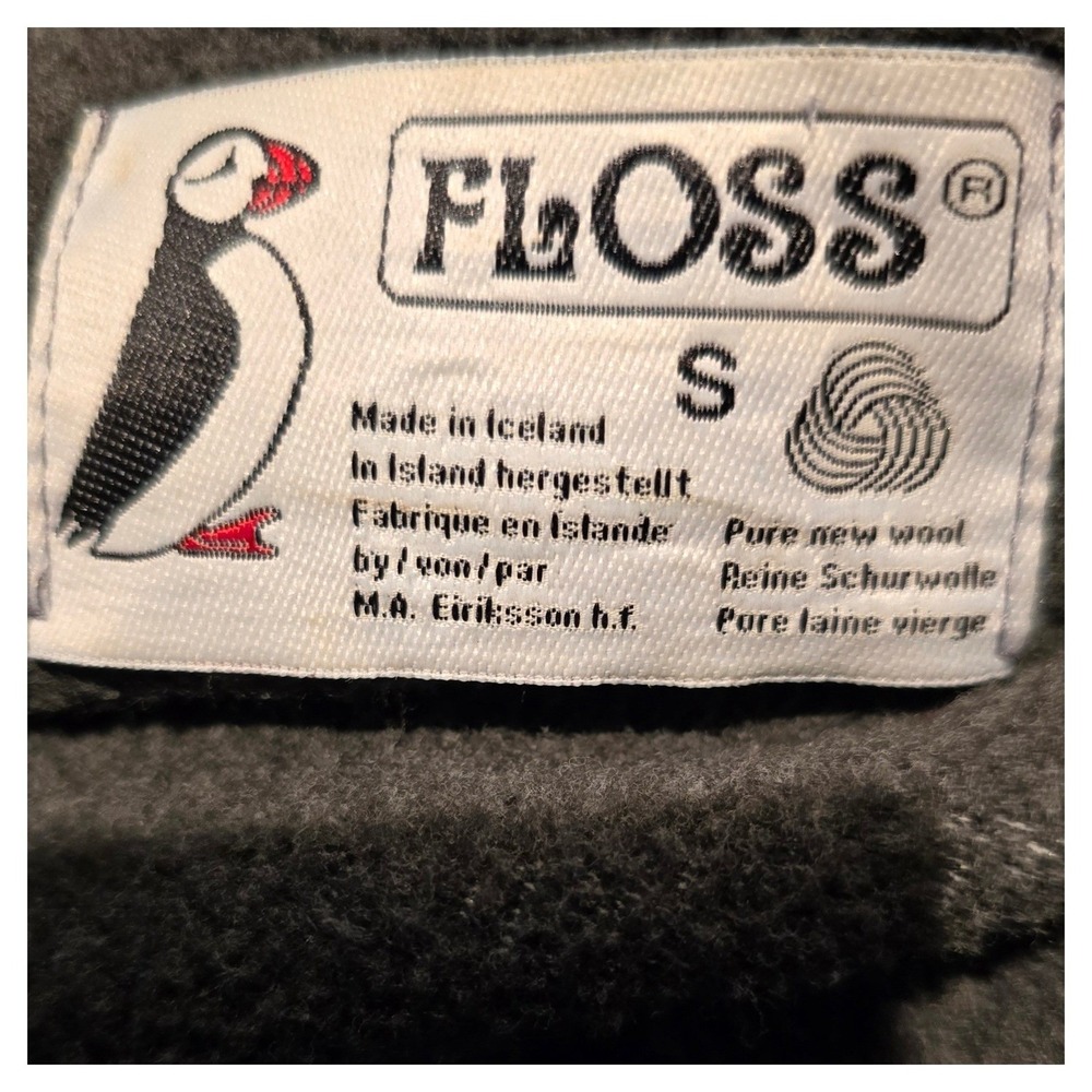 Floss Iceland‎ Wool Blend Hooded Parka Jacket Women Nordic Fair Isle Winter - Picture 3 of 10